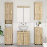 vidaXL Armoire murale de salle de bain avec étagère TULUM Chêne Sonoma