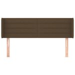 vidaXL Tête de lit avec oreilles Marron Foncé 147x16x78/88 cm Tissu