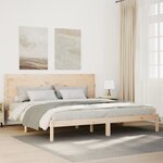 vidaXL Cadre de lit extra long sans matelas 200x220 cm bois massif