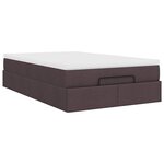 VidaXL Cadre de lit ottoman avec matelas marron foncé 120x190 cm tissu