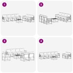 vidaXL Ensemble de canapés d'extérieur 8 pc Gris Naturel et Clair