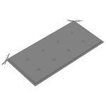 vidaXL Banc de jardin avec coussin gris 112 cm Bois de teck massif