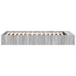 vidaXL Cadre de lit sans matelas sonoma gris 75x190 cm