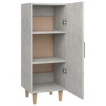 vidaXL Buffet Gris béton 34 5x34x90 cm Bois d'ingénierie