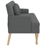 vidaXL Banc avec coussins gris foncé 113x64 5x75 5 cm tissu