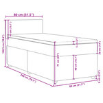 vidaXL Sommier à lattes de lit avec matelas Bleu 80x200 cm Tissu