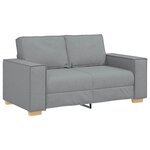 vidaXL Canapé 2 places Gris clair 160x78x84 cm Tissu