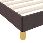 vidaXL Lit à ressorts Marron 120 x 200 cm Tissu  Bois Engineered