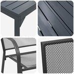 vidaXL Ensemble de salle à manger pour jardin 7 Pièces Anthracite Acier