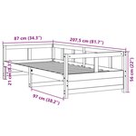vidaXL Lit de jour avec matelas blanc 80x200 cm bois de pin massif