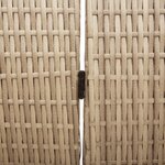 vidaXL Paravent 6 Panneaux Pliable Beige 294x180 cm Poly Rattan