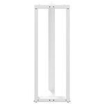 vidaXL Pieds de table de bar en T  2 pièces  blanc  50 x 35 x (110-111) cm  acier