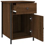 vidaXL Tables de chevet 2Pièces Chêne marron 40x42x60cm Bois d'ingénierie