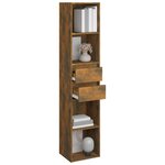 vidaXL Bibliothèque Chêne fumé 36x30x171 cm Bois d'ingénierie