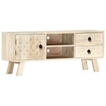 vidaXL Meuble TV 110x30x44 cm Bois massif de manguier