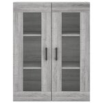vidaXL Buffet haut Sonoma gris 69 5x34x180 cm Bois d'ingénierie
