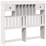 vidaXL Lit bibliothèque sans matelas blanc 160x200 cm bois pin massif