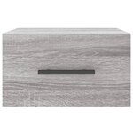 vidaXL Table de chevet murale sonoma gris 35x35x20 cm