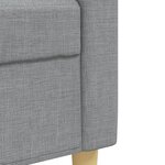 vidaXL Ensemble de canapés 4 Pièces avec repose-pied gris clair tissu