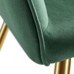 Lot de 6 chaises pieds doré siège de salon cuisine salle à manger design élégant velours vert 08_0000062
