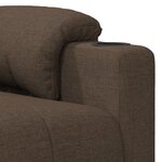 vidaXL Fauteuil inclinable électrique Marron Tissu