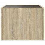 vidaXL Table de chevet avec LED infini chêne sonoma 40x40x30 cm