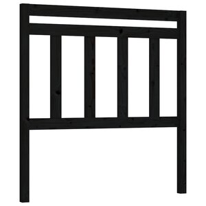 vidaXL Tête de lit Noir 96x4x100 cm Bois massif de pin