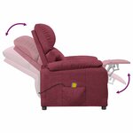 vidaXL Fauteuil de massage Rouge bordeaux Tissu