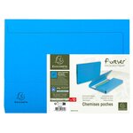 Pqt de 10 chemises à poche A4 FOREVER Bleu EXACOMPTA