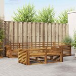 vidaXL Ensemble de canapés d'extérieur 7 Pièces Naturel
