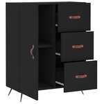 vidaXL Buffet noir 69 5x34x90 cm bois d'ingénierie