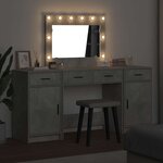 vidaXL Table de Toilette 3 Pièces Gris 40 x 41 x 75 cm Bois d'ingénierie