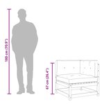 vidaXL Canapé à 3 places Gris foncé 210 cm Tissu