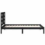 vidaXL Cadre de lit sans matelas noir 100x200 cm bois massif