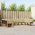 vidaXL Ensemble de canapés d'extérieur 10 Pièces Blanc et Beige