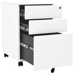 vidaXL Classeur mobile Blanc 39x45x60 cm Acier