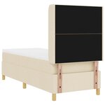 vidaXL Lit à ressorts avec matelas Crème 80 x 200 cm tissu