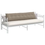 vidaXL Coussin de Dos Taupe 200 x 50 cm Tissu en microfibre