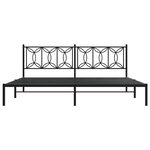 vidaXL Cadre de lit métal avec tête de lit noir 193x203 cm