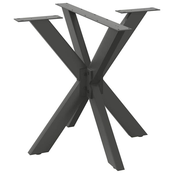vidaXL Pied de table à manger en forme d'araignée  anthracite  85 x 85 x (72-73) cm  acier