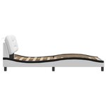 vidaXL Cadre de lit sans matelas blanc et noir 80x200 cm similicuir