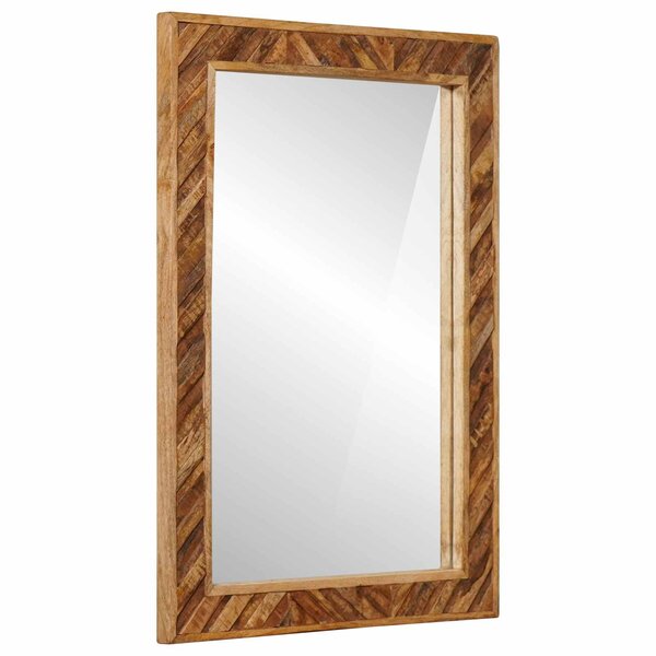 vidaXL Miroir Montage mural avec miroir Marron 70 x 50 x 3 cm Verre