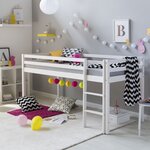Lit mi-haut avec matelas sommier à lattes 90x200