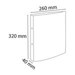 Classeur rembordé papier 2 anneaux 30mm Forever - A4, bleu foncé EXACOMPTA