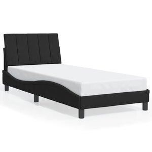 vidaXL Cadre de lit sans matelas Hanko noir 80x200 cm velours