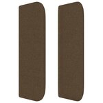 vidaXL Tête de lit avec oreilles Marron Foncé 183x16x78/88 cm Tissu