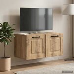 vidaXL Meuble TV mural 59 5 x 31 x 30 cm Chêne artisanal
