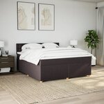 vidaXL Sommier à lattes de lit avec matelas Marron foncé 180x200 cm