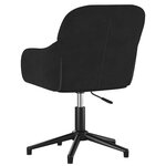 vidaXL Chaise pivotante de bureau Noir Velours