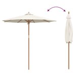 vidaXL Parasol de jardin Crème blanc 240x260 cm Bambou